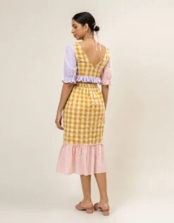 Multi Color Betty Panelled Top -Charmers Shop dl23 tp 001b