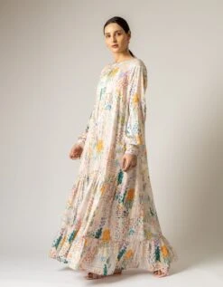 Multicolor Printed Yayoi Printed Dress -Charmers Shop dlue23dr0033