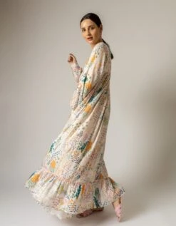 Multicolor Printed Yayoi Printed Dress -Charmers Shop dlue23dr0034