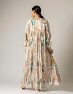 Multicolor Printed Yayoi Printed Dress -Charmers Shop dlue23dr003b