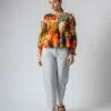 Multicolor Printed Cara Top -Charmers Shop dlue23tp0021