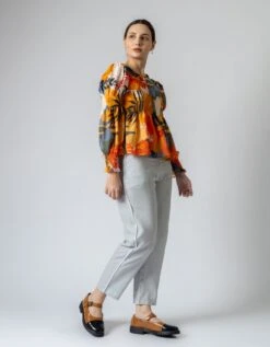 Multicolor Printed Cara Top -Charmers Shop dlue23tp0023