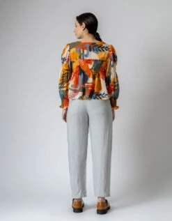 Multicolor Printed Cara Top -Charmers Shop dlue23tp002b