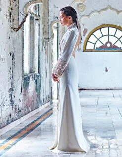 Ivory Jacket Gown -Charmers Shop dp1904043
