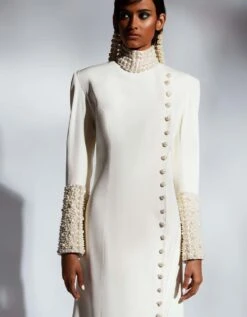 Ivory Jacket Gown -Charmers Shop dp1904044
