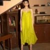 Neon Green Kahani Slip Dress