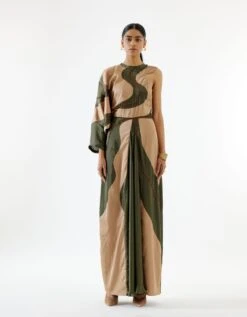 Echo River Green Gold Dress