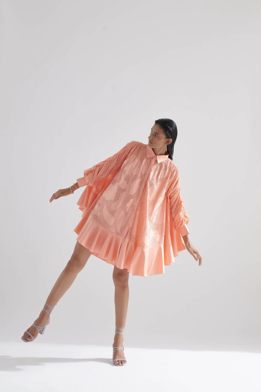 Pink Echo Camellias Flower Dress 4 Pink Echo Camellias Flower Dress - Image 2