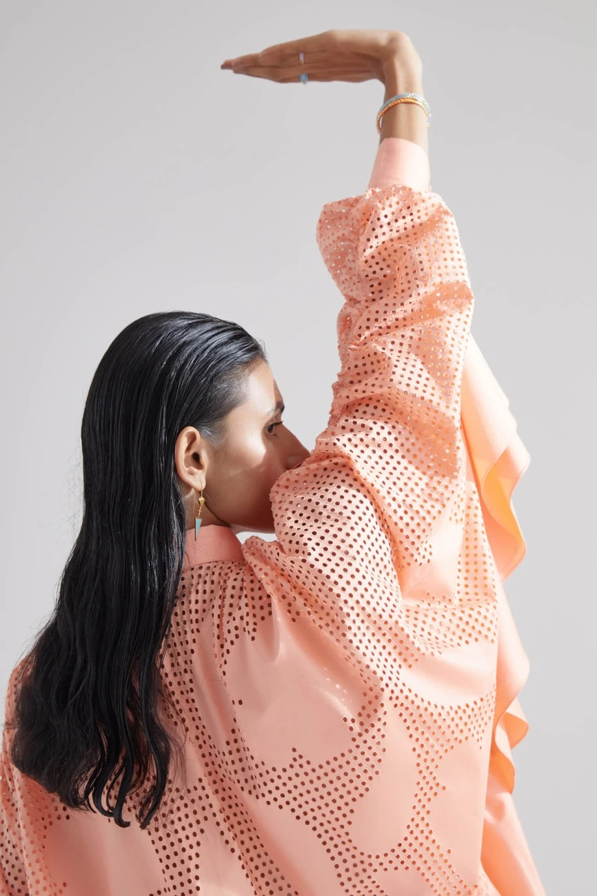 Pink Echo Camellias Flower Dress 6 Pink Echo Camellias Flower Dress - Image 4