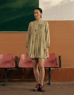 Botanical Ivory Amelia Dress