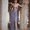 Grey Lucia Gown -Charmers Shop friw111