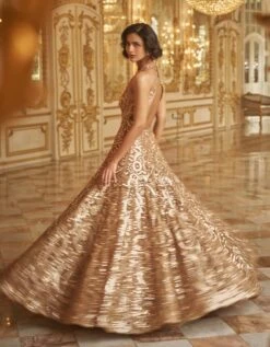 Gold Sequin Gown -Charmers Shop gn0304