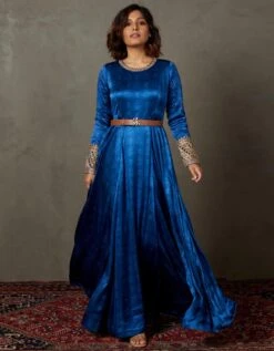 Blue Rupsi Embroidered Gown