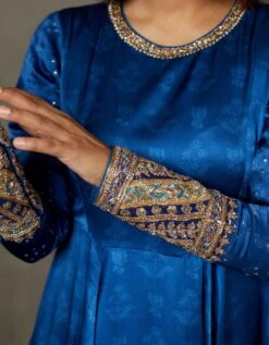 Blue Rupsi Embroidered Gown -Charmers Shop gwnsst0202q599813cblue4