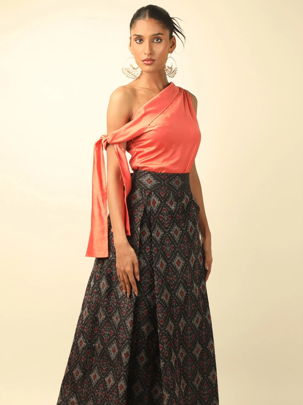 Salmon Pink Tie Top 4 Salmon Pink Tie Top - Image 2