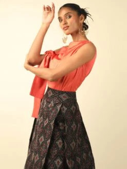 Salmon Pink Tie Top 12 Salmon Pink Tie Top -Charmers Shop gwo23185 1