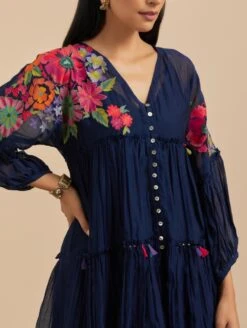 Marigold Embroidered Tier Top -Charmers Shop hfcrm0233