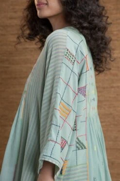 Blue Paakhi Yoke Dress -Charmers Shop j2202a4