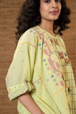 Green Paakhi Kimono Top -Charmers Shop j2220b4