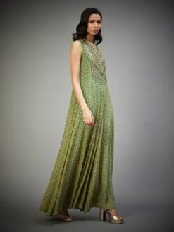 Band Collar Sleeeless Jumpsuit -Charmers Shop jmprcr2alq5245260emeraldgold3