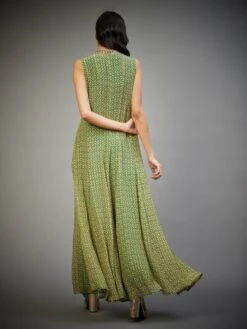 Band Collar Sleeeless Jumpsuit -Charmers Shop jmprcr2alq5245260emeraldgoldb