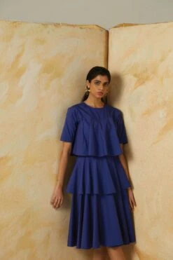 Blue Melissa Dress -Charmers Shop kanap22s143