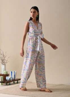 Nova Multi Print Jumpsuit -Charmers Shop kanap23s143