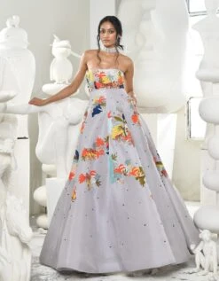 Kaniya Gown In Powder Blue