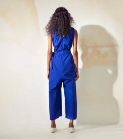 Electric Blue Bluish Jumpsuit -Charmers Shop kksum2101b