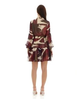 Off White And Brown Floral Top -Charmers Shop kofw23021b