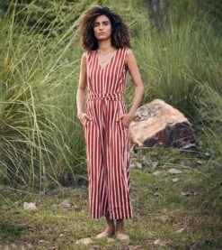 Red And Off-white A Little Love Jumpsuit