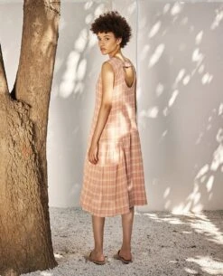 Peach Cozy Shade Dress 11 Peach Cozy Shade Dress -Charmers Shop kw733b