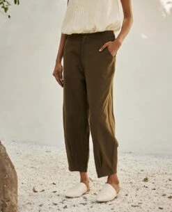 Olive Green Olive Dreams Trouser -Charmers Shop kw7673