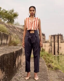 Grey Blue Grey Teal Trousers