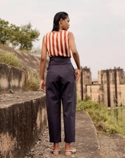 Grey Blue Grey Teal Trousers -Charmers Shop kw875b