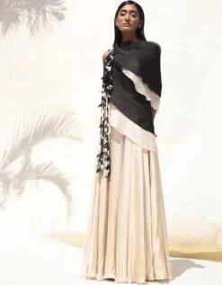 Black And Off-White Leopard Contemporary Gowns