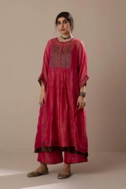 Fuchsia Pink Aagaaz Yoke Dress