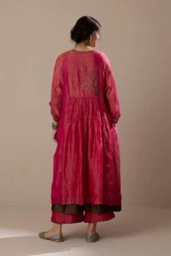 Fuchsia Pink Aagaaz Yoke Dress -Charmers Shop lz2201ab
