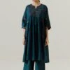 Green Mool Yoke Dress -Charmers Shop m2203c1