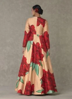 Salmon Candy Swirl Gown -Charmers Shop msb23103b