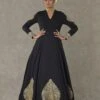 Black Kashmiri Patti Gown -Charmers Shop msb23104 1