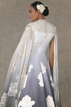 Monochrome Gulaab Gown Set -Charmers Shop msb23107tc 7