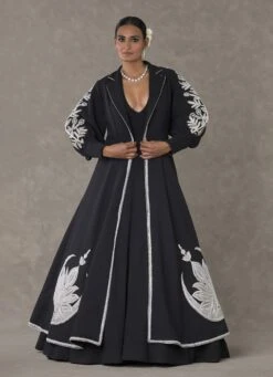 Black Chand Gown Set