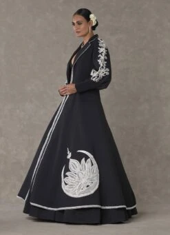 Black Chand Gown Set -Charmers Shop msb231084