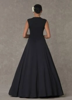 Black Chand Gown Set -Charmers Shop msb23108b