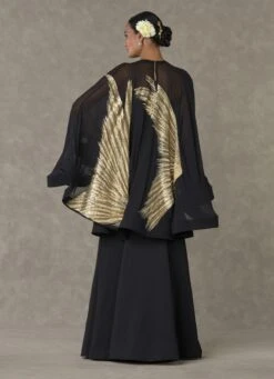 Black SonChidiya Cape Set -Charmers Shop msb23110b