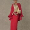 Red Son-Chidiya Gown Set -Charmers Shop msb231111