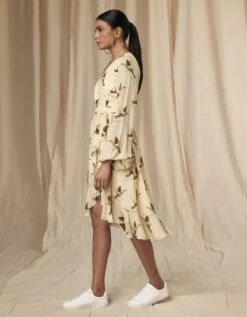 Mid- Length Wrap Dress -Charmers Shop mss230155