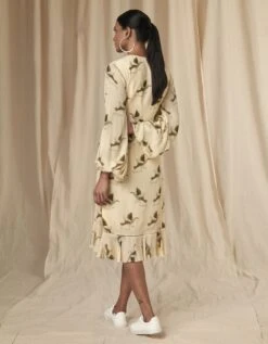 Mid- Length Wrap Dress -Charmers Shop mss23015b