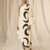 One Shoulder Kaftaan Dress In Ivory
